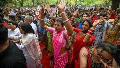 The Opposition’s arguments were filled with repeated invocations to Shikhandi and Lord Ram’s historical blessings for Kinnars to imply that said communities deserve rights, only because of their supposedly “historical” role in scriptures such as the Mahabharata. The new law essentially completely absorbs “trans-ness” into their Hindu fold. (Sanchit Khanna/HT Photo) The Opposition’s arguments were filled with repeated invocations to Shikhandi and Lord Ram’s historical blessings for Kinnars to imply that said communities deserve rights, only because of their supposedly “historical” role in scriptures such as the Mahabharata. The new law essentially completely absorbs “trans-ness” into their Hindu fold. (Sanchit Khanna/HT Photo)
