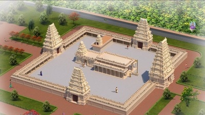 బాసర ఆలయ పునరభివృద్ధి నమూనా బాసర ఆలయ పునరభివృద్ధి నమూనా