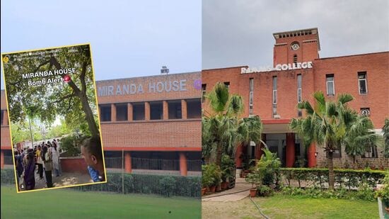 Several Delhi University students shared photos and videos on social media updating about the ruckus created on campus post bomb hoax.