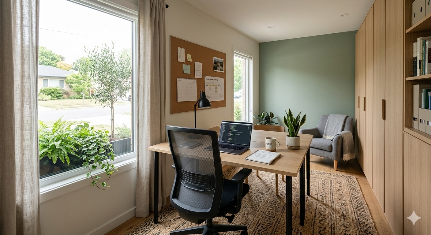 A well-designed study room boosts productivity. (Representational picture generated by Gemini) A well-designed study room boosts productivity. (Representational picture generated by Gemini)