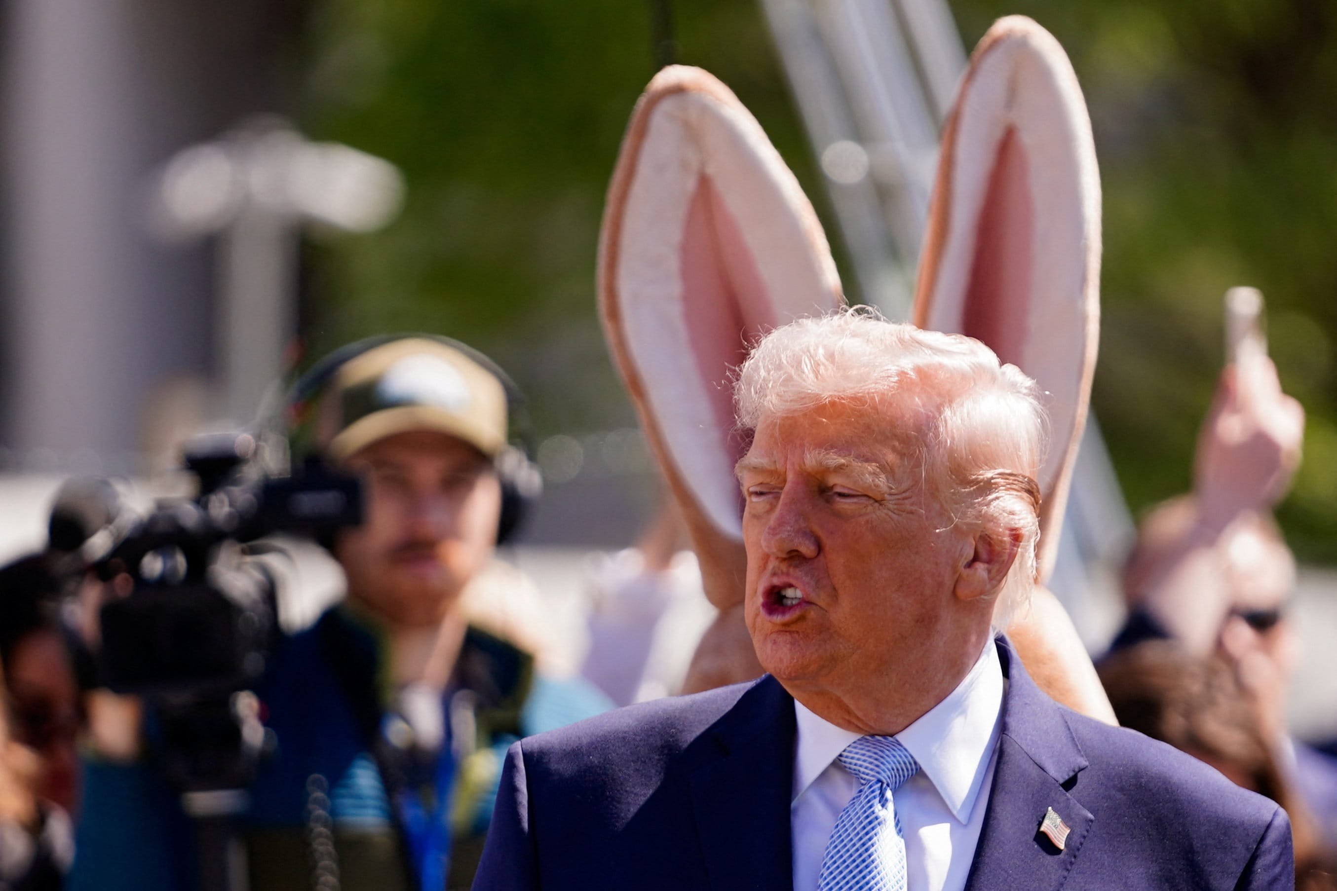 US President Donald Trump attends the 2026 White House Easter Egg Roll.  (Reuters)