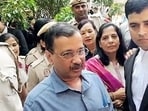 AAP leader Arvind Kejriwal speaks to the media regarding the ongoing excise policy case, in New Delhi on Monday.