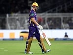 Cameron Green walks after losing his wicket, caught by Prabhsimran Singh off the bowling of Xavier Bartlett.