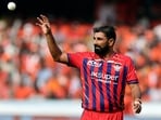 Mohammed Shami in action.