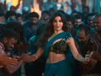 Nora Fatehi in a still from the song Sarke Chunar Teri Sarke.
