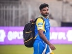 Chennai Super Kings' Sanju Samson during a practice session on the eve of the IPL 2026 match between Chennai Super Kings and Punjab Kings