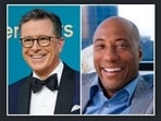 Stephen Colbert and Byron Allen 