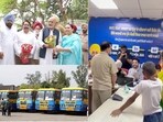Workers from the transport sector enrol for health insurance under the Mukhyamantri Sehat Yojana at a registration camp held in Patiala.