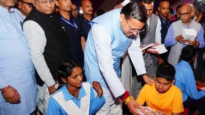 Pushkar Singh Dhami inaugurates the Doon Book Festival 2026 in Dehradun on Saturday. The nine-day event includes publisher stalls, regional language book releases, literary sessions and a children’s pavilion. Pushkar Singh Dhami inaugurates the Doon Book Festival 2026 in Dehradun on Saturday. The nine-day event includes publisher stalls, regional language book releases, literary sessions and a children’s pavilion.
