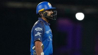 In-form Rohit Sharma had a quiet outing as he scored just 5 runs in the tall chase and was dismissed for Sandeep Sharma. (AP) In-form Rohit Sharma had a quiet outing as he scored just 5 runs in the tall chase and was dismissed for Sandeep Sharma. (AP)