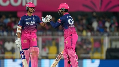 Yashasvi Jaiswal remained unbeaten on 77, while Vaibhav Sooryavanshi contributed a quick 39, powering Rajasthan Royals to a commanding 150/3 in just 11 overs. (AP) Yashasvi Jaiswal remained unbeaten on 77, while Vaibhav Sooryavanshi contributed a quick 39, powering Rajasthan Royals to a commanding 150/3 in just 11 overs. (AP)