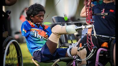 Para archer Payal Nag beat World No 1 Sheetal Devi to win gold in women’s compound open at World Archery Para Series in Bangkok. (Photo: X)