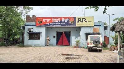 The police team was in the village to question one Manjit Singh, who is accused of lobbing a grenade at the Bhindi Saidan police station on the intervening night between March 30 and March 31. (HT)