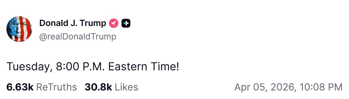 Trump's Truth Social post Trump's Truth Social post