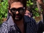 Allu Arjun greeted fans standing outside his home on his birthday. 