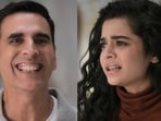 Akshay Kumar and Mithila Palkar share the screen in Priyadarshan's Bhooth Bangla. 