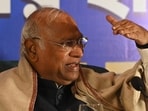 All India Congress Committee (AICC) President  Mallikarjun Kharge during the launch of West Bengal Congress Manifesto for upcoming State Assembly Election 2026 in Kolkata.