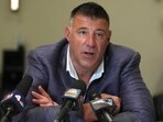 New England Patriots head coach Mike Vrabel speaks to reporters at the NFL football annual meetings New England Patriots head coach Mike Vrabel speaks to reporters at the NFL football annual meetings