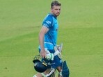 Jos Buttler during a practice session ahead of the GT vs DC match.