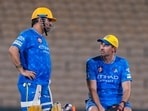Chennai: Chennai Super Kings' MS Dhoni with head coach Stephen Fleming during a practice session. Chennai: Chennai Super Kings' MS Dhoni with head coach Stephen Fleming during a practice session.