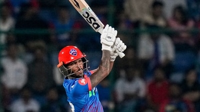 DC’s chase began with their two classy opening batters looking absolutely sublime. Pathum Nissanka was the aggressor through the powerplay, allowing KL Rahul time to settle: the duo finally had a strong partnership, addressing a problem area for the Capitals over the last year or so. They put together 76 runs in 8 overs, keeping in touch with the rate and looking confident. (PTI) DC’s chase began with their two classy opening batters looking absolutely sublime. Pathum Nissanka was the aggressor through the powerplay, allowing KL Rahul time to settle: the duo finally had a strong partnership, addressing a problem area for the Capitals over the last year or so. They put together 76 runs in 8 overs, keeping in touch with the rate and looking confident. (PTI)