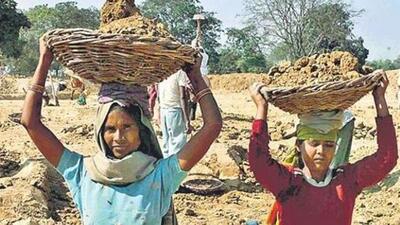 The state government has a target of 33 million mandays under the old MGNREGS for the next month in this new fiscal year 2026-27, officials said. (HT Photo) The state government has a target of 33 million mandays under the old MGNREGS for the next month in this new fiscal year 2026-27, officials said. (HT Photo)
