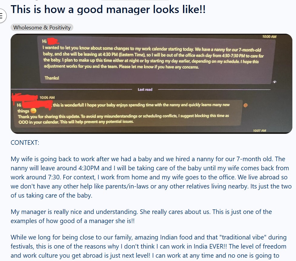 Screengrab of the Reddit post. (Reddit) Screengrab of the Reddit post. (Reddit)