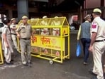 The police acted on a tip-off and made the bust at a building named “Happy Homes” in Dwarka.