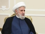 A handout picture released by the Iranian presidency shows the deputy chief of Lebanon's Hezbollah group, Naim Qassem.