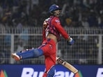 Mukul Chowdhury of Lucknow Super Giants takes the winning shot against Kolkata Knight Riders in IPL 2026 at Eden Gardens. (Hindustan Times)