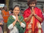 Nayanthara and Vignesh Shivan visited Tirumala temple on Thursday. 