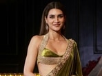 Bollywood actor Kriti Sanon during the wedding reception of singer Stebin Ben and actor Nupur Sanon, in Mumbai on January 13, 2026. (PTI)