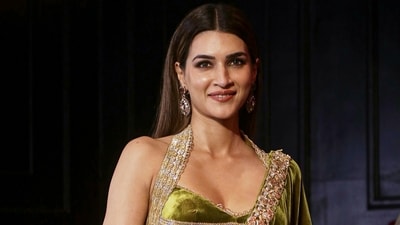 Bollywood actor Kriti Sanon during the wedding reception of singer Stebin Ben and actor Nupur Sanon, in Mumbai on January 13, 2026. (PTI) Bollywood actor Kriti Sanon during the wedding reception of singer Stebin Ben and actor Nupur Sanon, in Mumbai on January 13, 2026. (PTI)