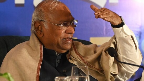 All India Congress Committee (AICC) President Mallikarjun Kharge. (File photo.) (Photo by Samir Jana/ HT)