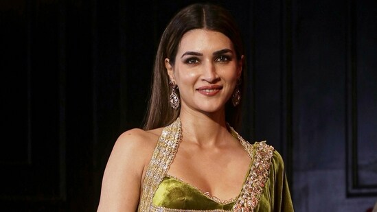 Bollywood actor Kriti Sanon during the wedding reception of singer Stebin Ben and actor Nupur Sanon, in Mumbai on January 13, 2026. (PTI)