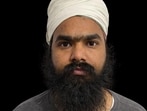 A Bathinda court on Friday sent radical Sikh leader Amritpal Singh Mehron to five days in police remand following his arrest for the murder of social media influencer Kanchan Kumari. (HT Photo)