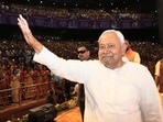 Nitish Kumar to take Rajya Sabha oath today; new government likely by April 14–15. (Santosh Kumar/HT)