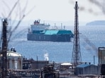 A liquefied natural gas (LNG) tanker is seen at a port in Yokohama, Kanagawa prefecture on April 8, 2026. A liquefied natural gas (LNG) tanker is seen at a port in Yokohama, Kanagawa prefecture on April 8, 2026.