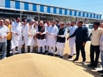 LoP Bhupinder Singh Hooda said that instead of actually procuring wheat and mustard, the government is imposing one “bizarre condition” after another upon the farmers. (HT Photo)