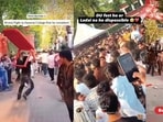 Several videos are going viral on social media, showing violence that erupted outside Hansraj College on Thursday. (Photos: Instagram)