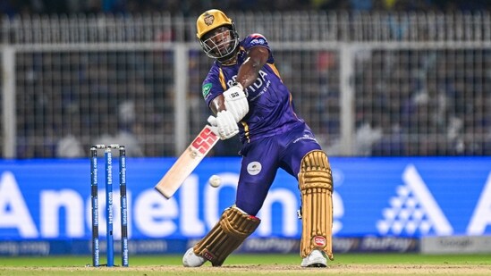 Kolkata Knight Riders' Rovman Powell ensured his team scored a competitive total of 181/4 with a blistering 39 not out.&nbsp;(ANI Pic Service)
