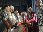 Congress leaders at a conference organised by the party on Jyotiba Phule’s birth anniversary in Lucknow on April 11. (Sourced)