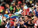 It’s a far cry from the ‘Football unites the world’ spirit of the 2022 World Cup. Above, crowds in South Africa, in 2010. (Getty Images)
