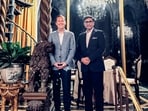US ambassador to India Sergio Gor, left, hosts foreign secretary Vikram Misri at Mar-a-Lago, in Palm Beach, Florida, United States.