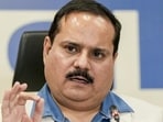 Uttar Pradesh chief electoral officer Navdeep Rinwa at a press conference in Lucknow on Friday. (PTI PHOTO)