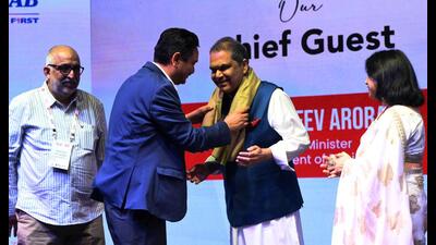Arora also announced that seed money for startups has been enhanced from  ₹5 lakh to  ₹15 lakh. (HT Photo)