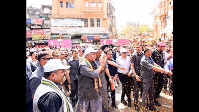 Jammu and Kashmir lieutenant governor Manoj Sinha during the launch of the 'Drug-Free J&K' campaign in Jammu on Saturday. (ANI)