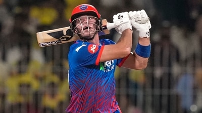 Tristan Stubbs (60) stands as the lone bright spot for Delhi Capitals in a challenging chase, battling hard at one end while wickets tumble around him. (PTI) Tristan Stubbs (60) stands as the lone bright spot for Delhi Capitals in a challenging chase, battling hard at one end while wickets tumble around him. (PTI)