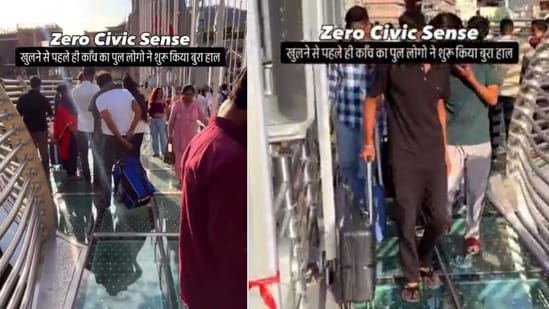 The video was shared by Deepak Vedi Vlogs on YouTube. (@Deepak Vedi Vlogs/YouTube)