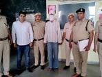 Accused Shivam in police custody. (Manoj Dhaka/HT)